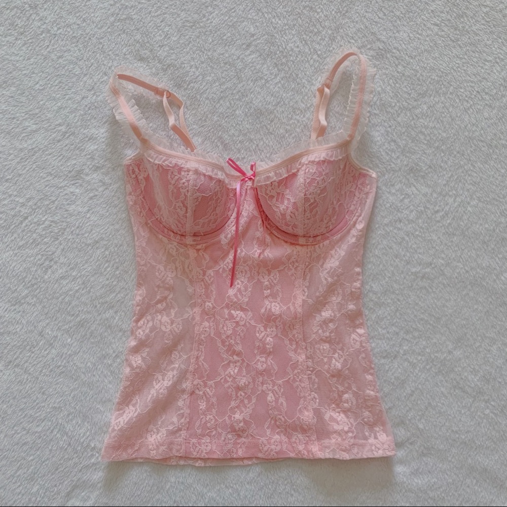SUPER RARE sydney carlson pink bustier top🎀✨